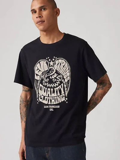 Levi's Relaxed Fit Short Sleeve Graphic T-shirt In Mineral Black