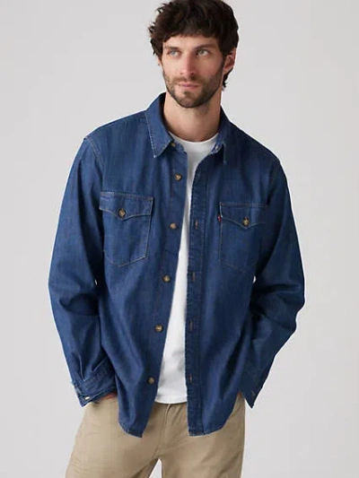 Levi's Relaxed Fit Western Shirt Chambray In Indigo Rinse