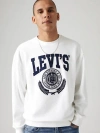 Levi's Relaxed Graphic Crewneck Sweatshirt In Athletic Crest Crew White
