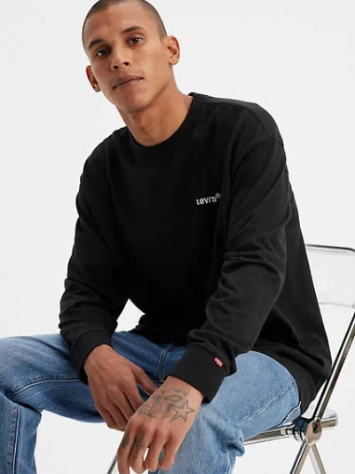 Levi's Relaxed Long Sleeve Authentic T-shirt In Mineral Black