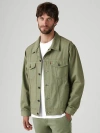 Levi's Relaxed Trucker Cotton Linen Jacket In Green