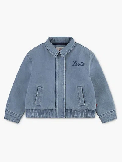 Levi's Retro Denim Trucker Jacket Big Girls S-xl Xl In Desert Sky
