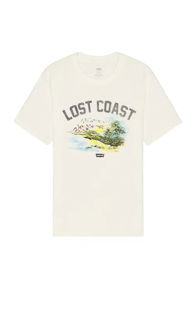 Levi's Retro Standard Tee In Lost Coast Egret