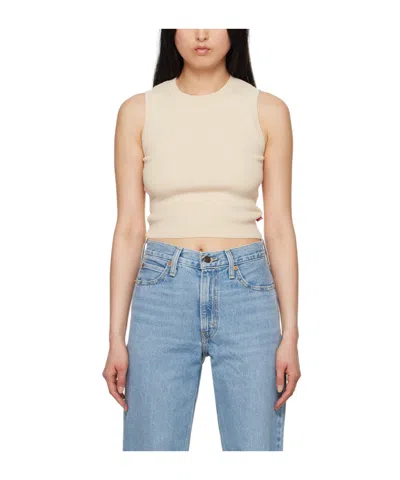 Levi's Rib Round-neck Vest In White