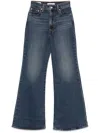 Levi's Ribcage High Rise Straight Ankle Length Jeans In Dark Blue-navy In Blue