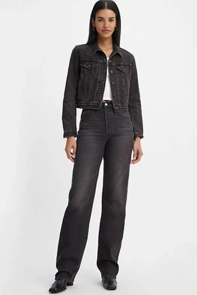 Levi's Ribcage Full Length Jeans In Black