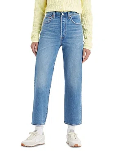 Levi's Ribcage Straight Ankle Jeans In Blue