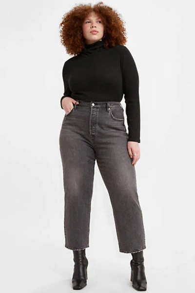 Levi's Ribcage Straight Ankle Jeans (plus Size) In Black