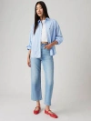 Levi's Ribcage Straight Ankle Cotton Linen Jeans In Cool Winner