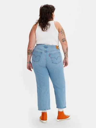 Levi's Ribcage Straight Ankle Women's Jeans (plus Size) 18m In Worn In Light Indigo