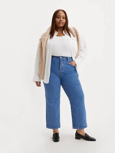 Levi's Ribcage Straight Ankle Women's Jeans (plus Size) 18m In Jazz Pop