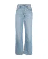 Levi's Levis Womens Multiple Dimensions 501 Straight-leg Mid-rise Jeans In Blue