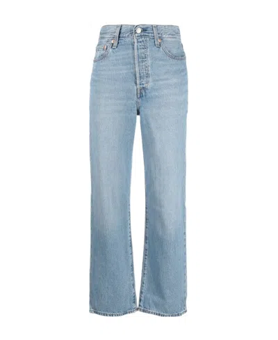 LEVI'S RIBCAGE STRAIGHT-LEG CROPPED JEANS