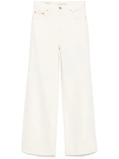 Levi's Ribcage Wide Leg Jeans In Barely Freezing In White