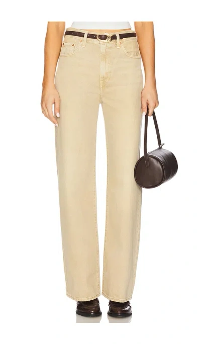 Levi's Ribcage Wide Leg In Tan