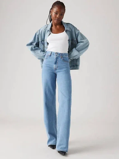 Levi's Ribcage Wide Leg Women's Jeans 25x32 In Splash Zone