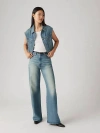Levi's Ribcage High Waist Wide Leg Jeans In Tint Story