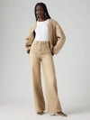Levi's Ribcage Wide Leg Jeans Scraped Travertine In Scraped Travertine