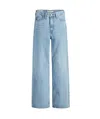 Levi's Cinch Metallic Side Stripe High Waist Baggy Wide Leg Jeans In Blue