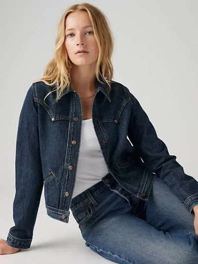 Levi's Riveted Original Trucker Jacket In Silver Lode
