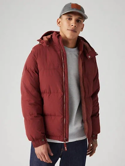 Levi's Rockridge Short Puffer Jacket In Fired Brick