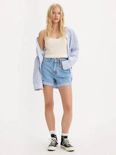 Levi's 80's Mom Shorts In Back To Blue