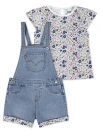 Levi's Rolled Cuff Shortall & Tee Little Girls 4-6x T-shirt 6x In Fully Baked