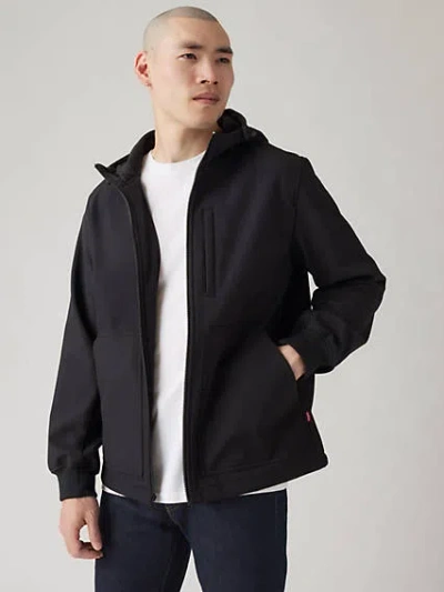 Levi's Salida Soft Shell Hoodie Jacket In Jet Black
