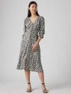 Shop Levi's Sarina Long Sleeve Midi Dress In Lillian Floral Pearl