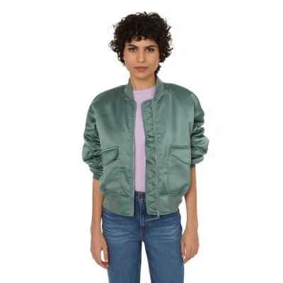 Levi's Satin Jacket In Green