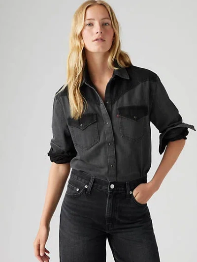 Levi's Sawyer Western Shirt Chambray In Practically Pieced