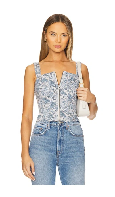 Levi's Sculpted Medium Wash Floral Bustier Top In Ophelia Floral