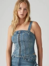 Levi's Sculpted Bustier Top In Verified Vintage Bus