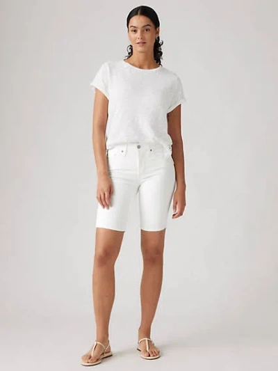 Levi's Shaping Bermuda Women's Shorts 34 In Chalk White
