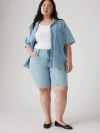Levi's Shaping Bermuda Women's Shorts (plus Size) 26 In Double Duty Short