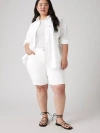 Levi's Shaping Bermuda Women's Shorts (plus Size) 22 In Chalk White