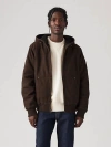 Levi's Sherpa Lined Hooded Jacket In Chicory Coffee