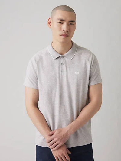 Levi's Shoreline Tech Polo Shirt In Stripe Concrete Heather