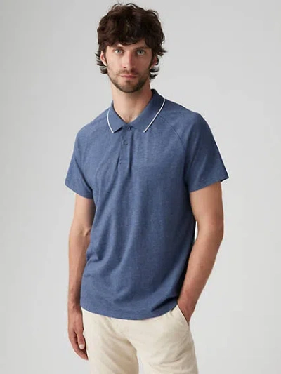 Levi's Shoreline Tech Polo Shirt In Stripe Oceana Heather