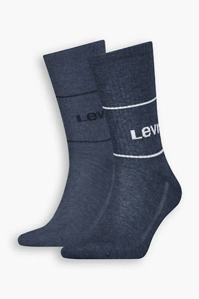 Levi's Short Cut Sports Socks 2 Pack In Blue