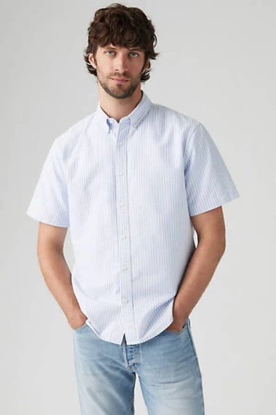 Levi's Short Sleeve Authentic Button Down Shirt In Blue