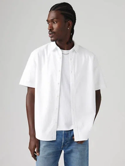 Levi's Short Sleeve Authentic Button-down Shirt In Bright White