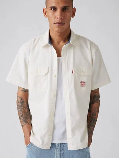 Levi's Short-sleeve Dalton Workwear Shirt In Egret