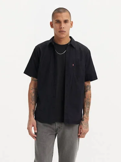 Levi's Short Sleeve Sunset One Pocket Shirt In Jet Black