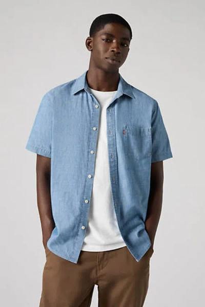 Levi's Short Sleeve Sunset Pocket Standard Fit Shirt In Blue