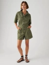 Levi's Short Sleeve Surplus Romper In Green