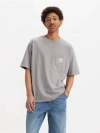 Levi's Short Sleeve Workwear T-shirt In Midtone Heather Grey