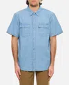 Levi's Short Sleeves Relaxed Fit Western In Clear Blue