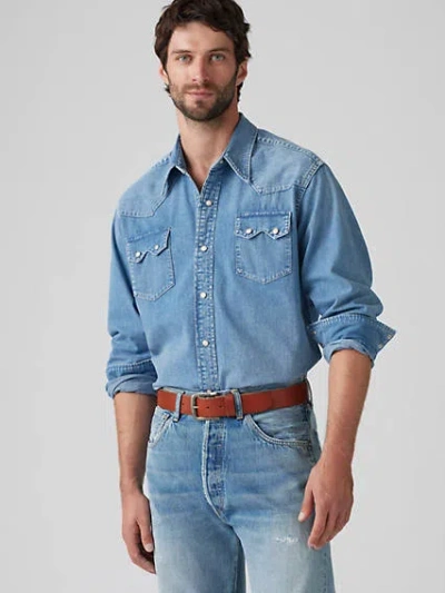 Levi's Shorthorn Sawtooth Western Shirt Chambray In Indigo Cosmos