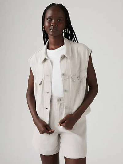 Levi's Shrunken 90's Vest In Crystal Gray